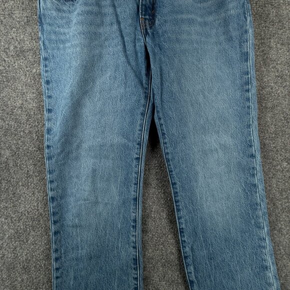 Levi's Premium Middy Straight Jeans Women 29 Blue Denim All Cotton Adult 31x30 - Picture 4 of 16